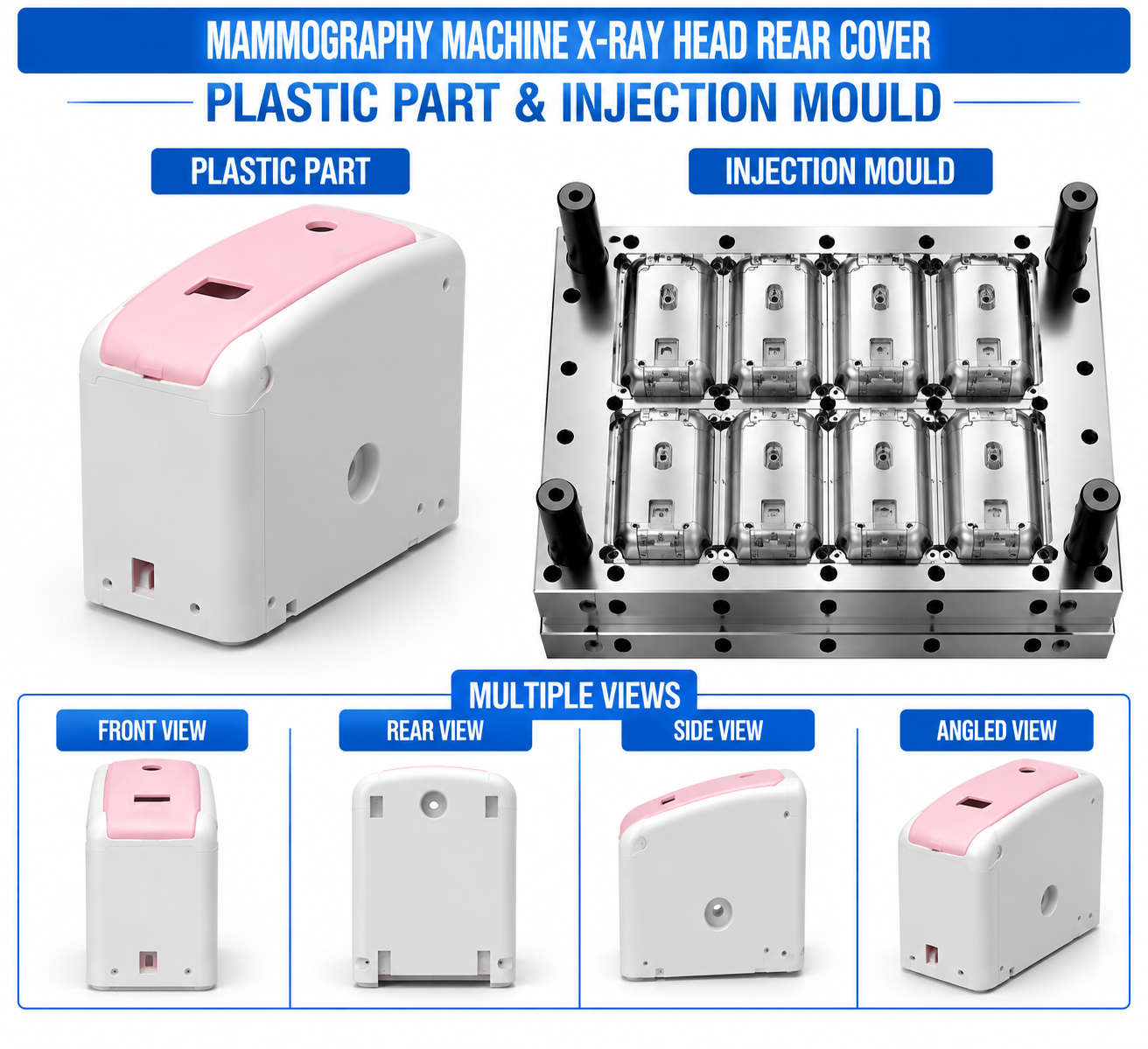 Mammography Machine Plastic X-Ray Head Rear Cover Mould and Moulding Service